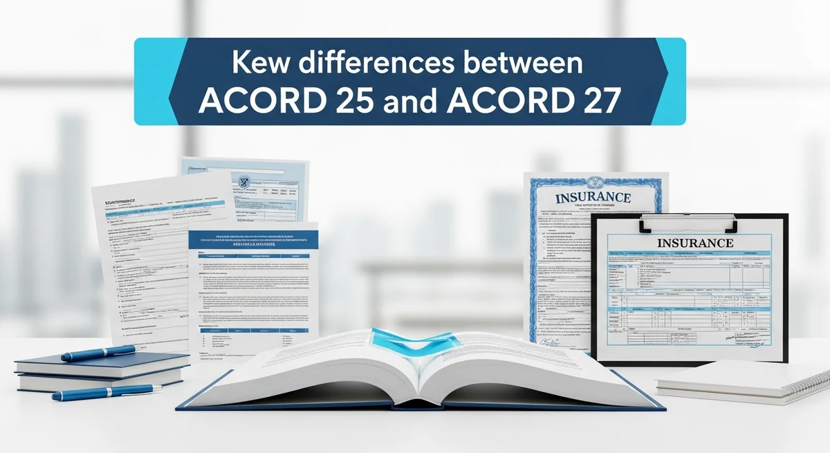 ACORD 25 vs ACORD 27: Key Differences Explained
